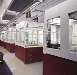 Educational Laboratory Fume Hoods Protector ClassMate Laboratory Hoods and XVS Ventilation Stations Transparent glass backs and baffle provide a clear view through these Protector ClassMate