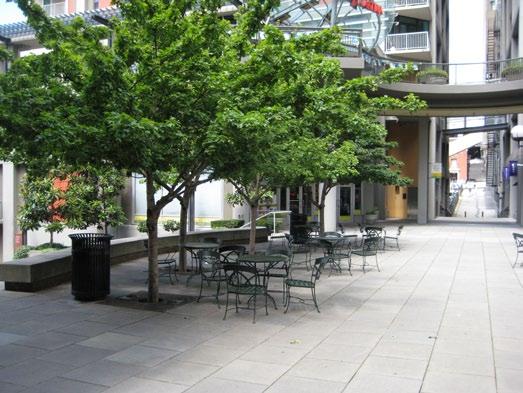 Pocket Parks/ Plazas Pocket parks/plazas are small active public spaces created within the existing public right-of-way.