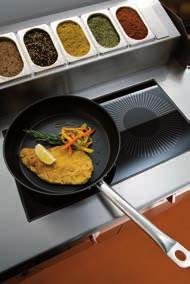 The gastronorm container support is equipped with an overflow drain which can be filled with ice to keep the ingredients cold Full control at your fingertips Full cooking power on the new Ref-freezer