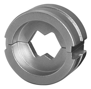 The procedure for inserting pressing dies is identical for mounting to both piston and head.