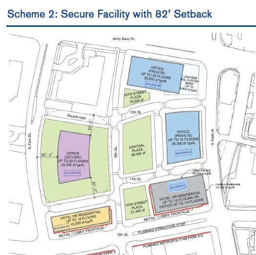 The latest proposal also includes four (4) separate alternatives for a one-secure facility site design.