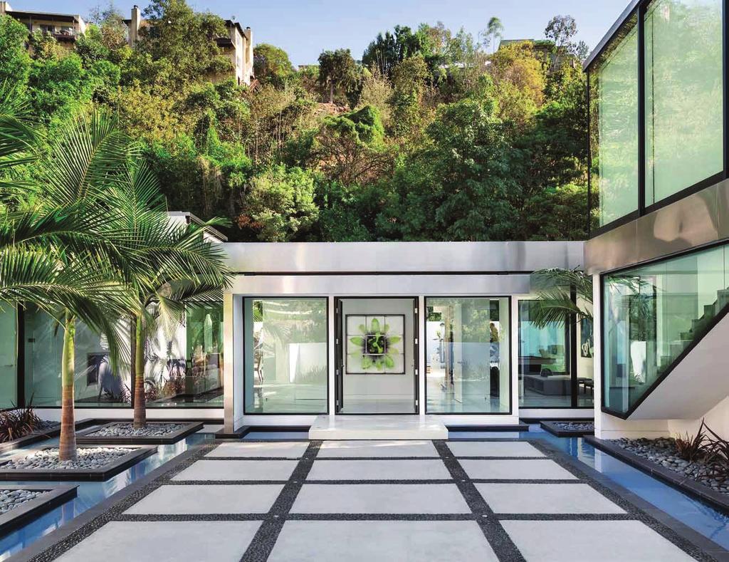 The classics of modernism ring through in this house on a lot of levels, designer Ryan Gordon Jackson says of a Los Angeles residence with sweeping canyon views of the Hollywood Hills.