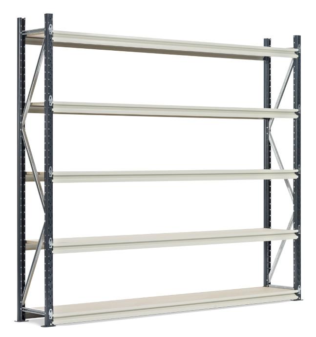 Longspan Shelving is a strong and durable shelving system that is smart and clean in appearance, fast and easy to assemble.