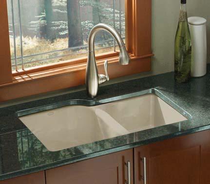 Clarity Undercounter Kitchen Sink K-5814-4U 33" x 22" Basin depth: 9" Thunder