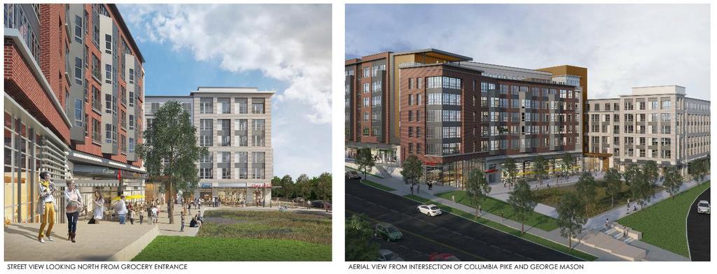 Page 12 Exhibit 5: Renderings of the proposed building and public square Streets: The proposed building includes south frontage along Columbia Pike and east frontage along S.