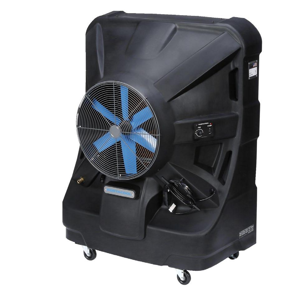 JETSTREAM 250 Air delivery 8,500 CFM / 14,441 m 3 /hr Velocity 24 mph / 39 kph Amps 6.6 Speeds Variable Cooling capacity 2,125 s.f.