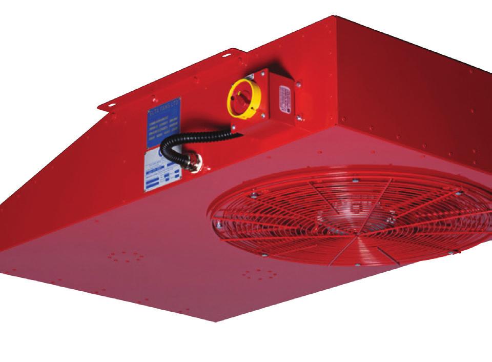 Induction fan: A centrifugal fan with an air inlet positioned beneath the body of the fan and discharging through a reduced size opening, induction fans can provide