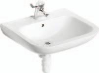 Compact modern design for general washroom use Basin with no overflow meets HTM64
