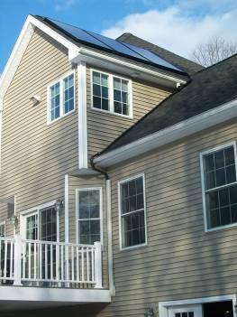 When tilt mounting panels on east or west facing roofs, solar hot water collectors work best at tilts not less than 22-degrees. E.