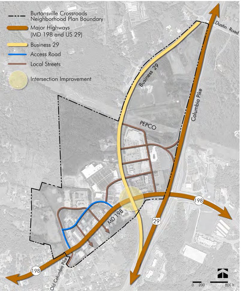 Connectivity Existing highways and arterials connect Burtonsville to the region.