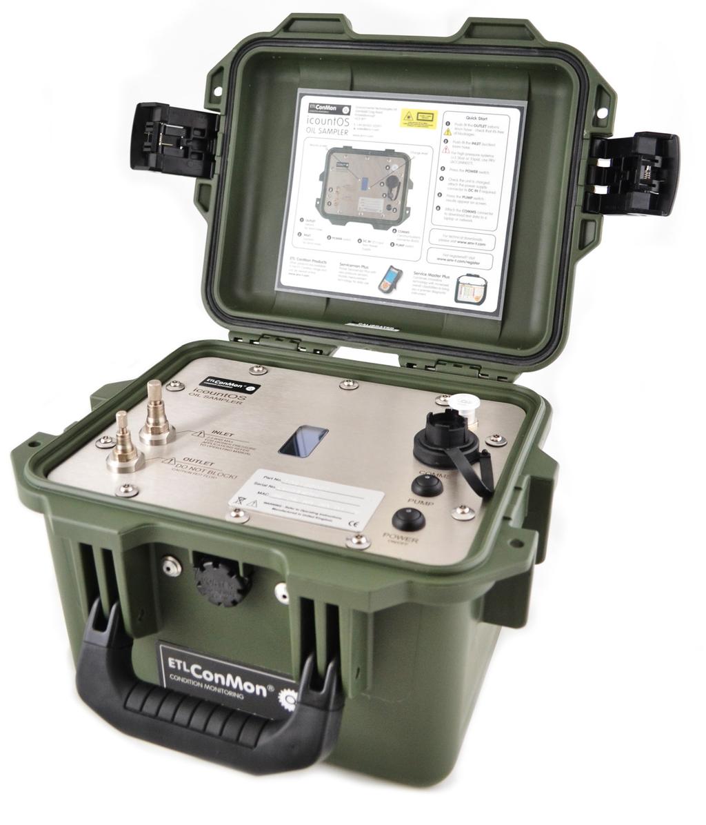 ETLConMon CONDITION MONITORING Product Datasheet icount Oil Sampler (IOS) Portable Condition Monitoring The icountos (IOS) is an innovative solution to the challenge of measuring the quality of