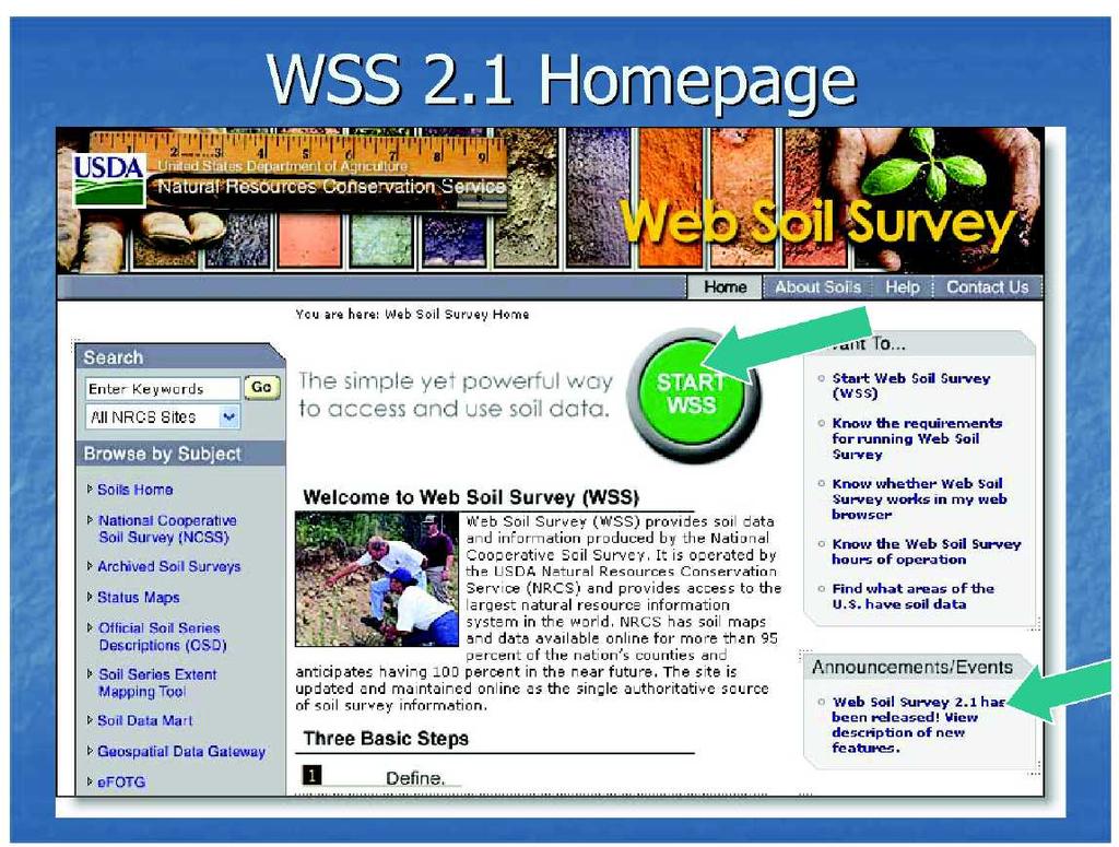 Web Soil Survey Demonstration NRCS has