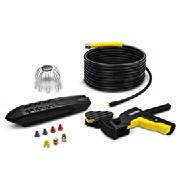 65 2.642-240.0 The gutter and pipe cleaning kit works all by itself with high pressure. It easily cleans outflows, pipe blockages and gutters.