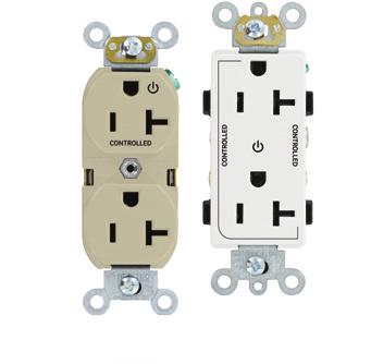 204 and 207 NEC requires all 5A and 20A, 25V receptacles that are automatically controlled to be marked with a specific symbol () and the word CONTROLLED on