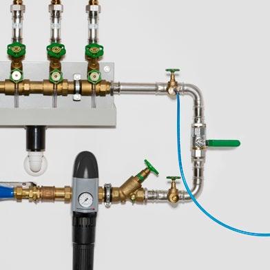 g. drinking water installations, radiators or area heating systems, for pressure testing of gas installations with compressed air, as a pneumatic pump for controlled filling of all types of vessels