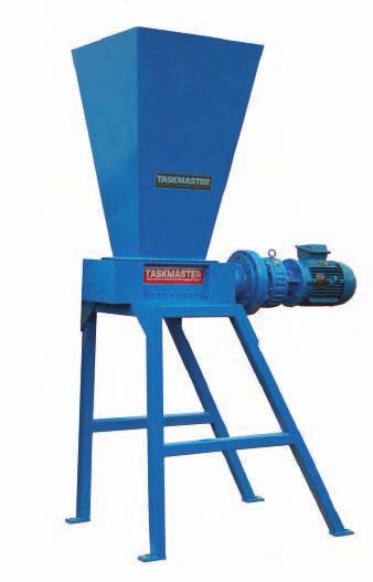 The TASKMASTER can be provided with guide frames for mounting to channels or wet wells, or alternatively with hoppers and stands for gravity fed applications.