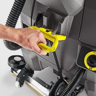 manoeuvrable. Offers a clear view of the cleaning surface.