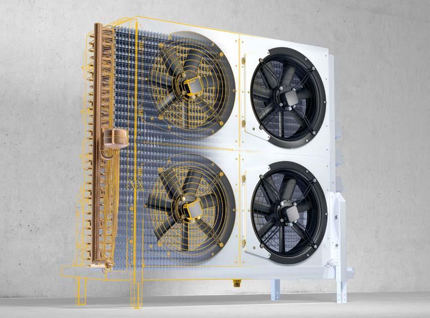 High-performance air cooler for blast chilling and shock
