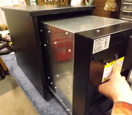 securing the heater to the cabinet ()