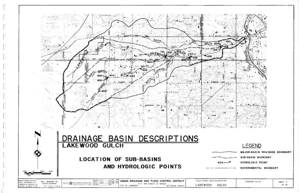 UDFCD Study: Lakewood Gulch MDP and FHAD This is to update the Urban Drainage and Flood Control District (UDFCD) and City s 1979 Major Drainageway Planning for Lakewood Gulch.