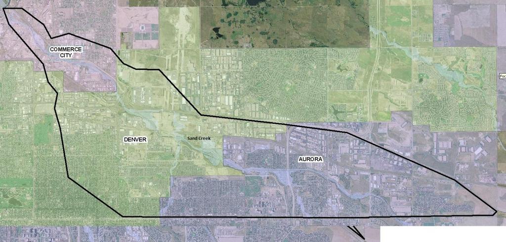 UDFCD Study: Sand Creek (downstream of Colfax) MDP & FHAD In 2012, the UDFCD completed a Major Drainageway Plan (MDP) and Flood Hazard Area Delineation FHAD) for Sand Creek from E Yale Avenue to E
