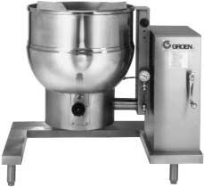 Floor Standing Tilting Kettles Stationary Tilting Kettles (Non-Tilting) Kettles Model DEE/4 Electric heated, self-contained steam source Smooth gear assisted manual tilting kettle body Reinforced bar