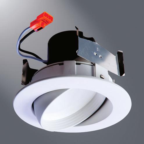 DESCRIPTION The Halo RA4 ED Adjustable Gimbal series are retrofit ED Modules for 4 aperture recessed downlights. The RA4 gimbals feature adjustment of 35-degree tilt and up to 360-degree rotation.