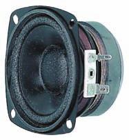 Specifications: Power rating: 3W RMS Impedance: 8 ohm Frequency response: 220Hz - 5kHz Sensitivity (SPL W/m): 88dB Overall dimensions (WxH): 66x66mm Mounting depth: 26mm Fixing centres: 55mm x 55mm