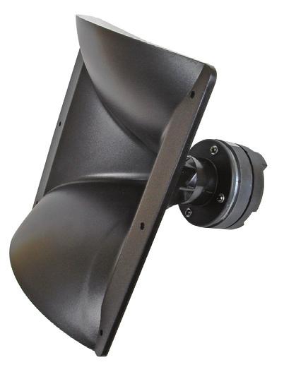 79 ABS Horn Lens Metal-threaded horn lens, ideal for enclosure-repair or new speaker construction. Features: Throat diameter: 3 8" Outside frame: 4.25" x 4.875 Mounting depth: 7.