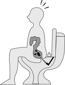 OPERATION Posterior Washing & Enema function. -Simply sit on the unit, and select posterior/ enema funtion by pulling the lever backward gradually.