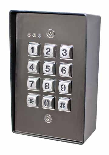 VANDAL RESISTANT BACK-LIT WEATHERPROOF ACCESS CONTROL KEYPAD WITH WIEGAND OUTPUT & DATA I/O