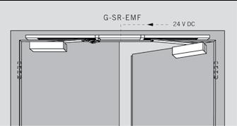 G-SR/BG Slide channel door co-ordinators PUSH SIDE FIXING The G-SR/BG push-side slide channel with integral door co-ordinator, featuring a push rod clamping system for double doors, ensures that the