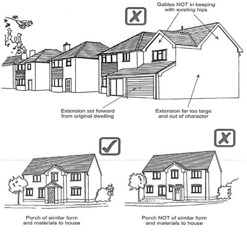 8 Front porches may require planning permission and the general design principles in section 2 of the main guide should apply.