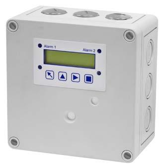 Oxygen (O) Single-Point Gas Detection System DESCRIPTION Wall-mounted gas monitor with built-in oxygen (O) sensor, accepts one analog remote device such as a secondary gas sensor, temperature or