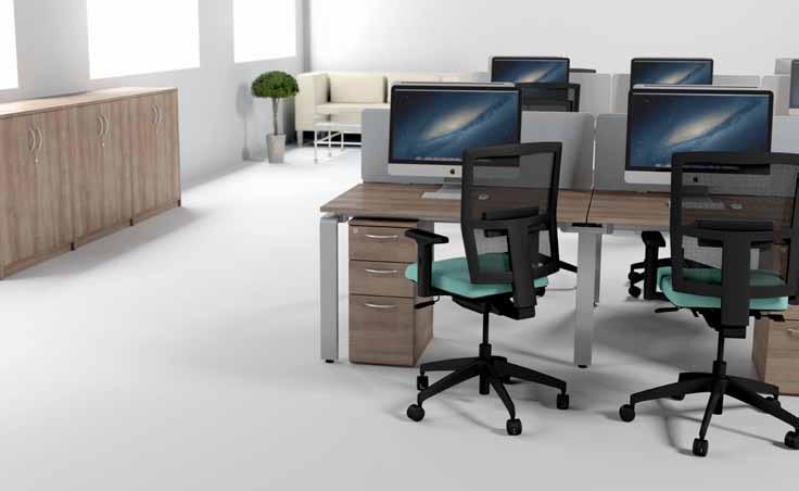 AuraBench AuraBench A sleek floating top bench system ideal for collaborative workspaces. The bench system offers total flexibility, enabling the addition of desks as your team expands.