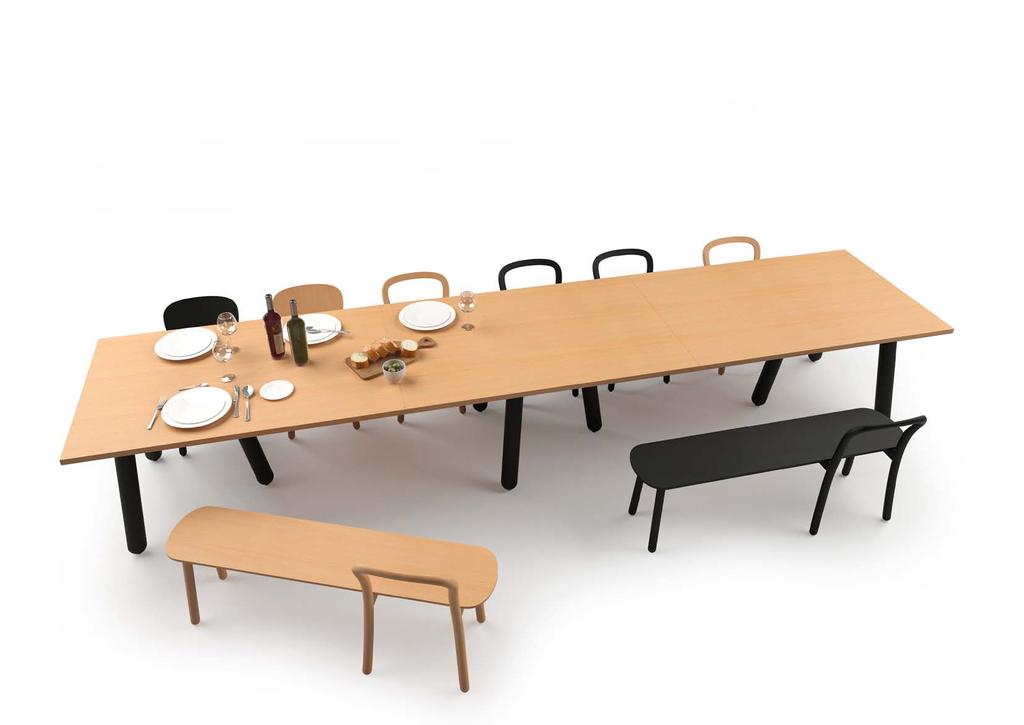 beech connect the super flexible table system Beech Connect is a super flexible table system based on the sturdy three legged Beech trestles.