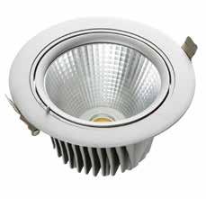 RECESSED DOWNLIGHTS OPTIMA 25W/35W RECESSED DOWNLIGHTS FOR NEW RETAIL OR RENOVATION INSTALLATIONS FLEXITECH SHIELD X PLUG & PLAY APPLICATIONS This recessed COB LED downlight is available in 25W and