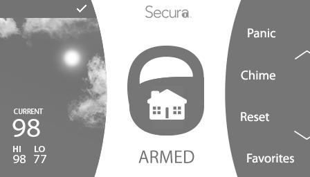 ARMING YOUR SYSTEM STATUS ICON ARMED LOCK ICON From your keypad s home screen, you can easily arm your system. Choose between arming or instant arming, depending on your needs. ARMING 1.