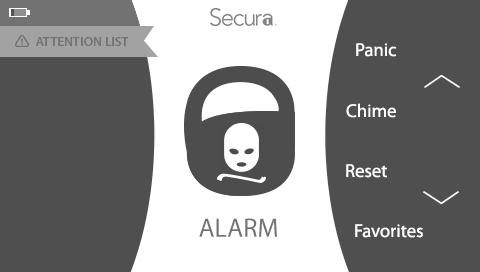 HOW TO HANDLE AN ALARM ATTENTION LIST ALARM LOCK ICON When the alarm bell or siren is sounding, enter your user code or present your SecuraProx fob to your keypad. IS THIS A FALSE ALARM?
