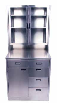 Locking doors available 32 W x 36 H x 24 D stainless steel bottom cabinetry equipped with five pullout drawer pans for easy cleaning and