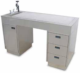 TREATMENT #100-70 60 1/2 RIGHT knee space #100-75 48 RIGHT knee space #100-80 60 1/2 LEFT knee space #100-85 48 LEFT knee space #100-88LP Shown with optional faucet Open Center Knee Space Cabinet