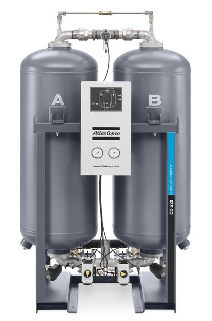 1 Robust shuttle valve for efficient switching. 2 Timer card control to save purge air. 3 Integrated silencers minimize noise. 4 Inlet and outlet filtration for compliance with ISO 7183:2010 class 1.