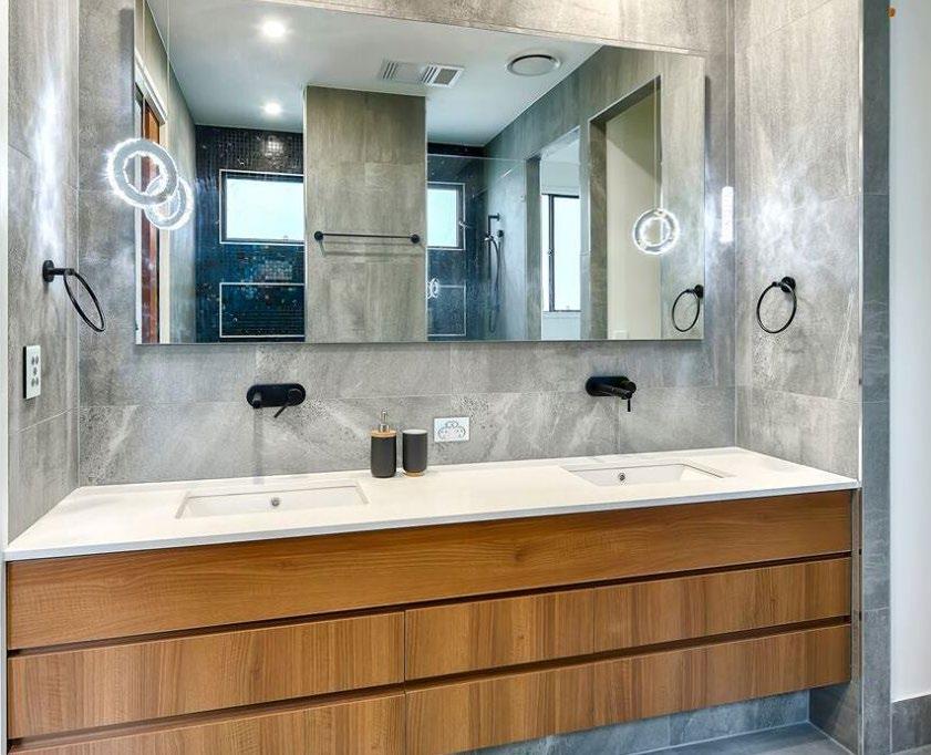 When buying your mirror, know that If selecting a square or rectangular mirror, you should almost always make it the exact same width as the vanity OR in some cases it can be wider or narrower, but