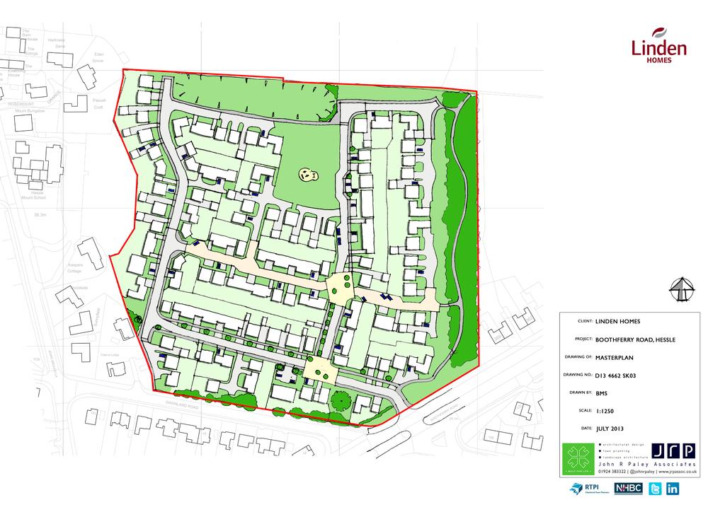 LINDEN HOMES Scheme Proposals Open spaces including children s play area Woodland walk