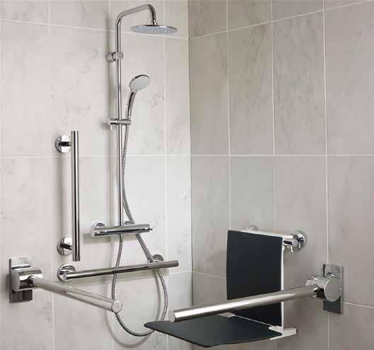 40 Repair, Maintenance and Improvement Commercial Plumbing Solutions FREEDOM Shower Pack with DDA Compliant Slider and Controls - Chrome Rails C24472 S6407AA Delivered in 1 box with layout Part M