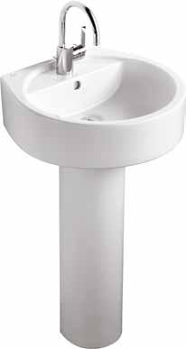 Repair, Maintenance and Improvement Commercial Plumbing Solutions SANDRINGHAM 21 55cm Pedestal Basin - Two Tapholes D02375 E895101 550 Commercial and domestic use Pedestal or wall mounted 460 440 275