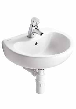 A4857AA Concealed Cisterns / Basins J23518 S269001 400 420 410 500 245 1 or 2 tap hole options Primary 7-11 years old Semi Pedestal option Additional Options Contour 21 Splash 50cm Schools Basin with