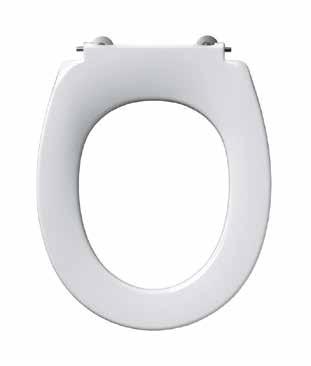 Plumb Center CONTOUR 21 Small Toilet Seat for 305mm High Bowl - No Cover - Bottom Fixing Hinges - White B98997 S405701 For
