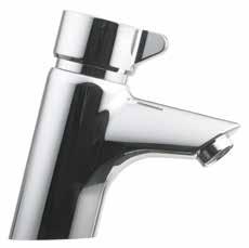 Plumb Center AVON 21 Self Closing One Taphole Basin Mixer with Flexi Tails, No Waste B97298 B8263AA 150 Commercial use Self closing 147 Water and energy saving Adjustable timed shut off Flexi Tails