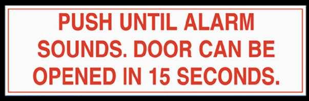 through the door for 15 seconds (or 30 seconds). Meanwhile, the person exiting must wait while personnel or security responds. The door unlocks after 15 seconds have elapsed permitting egress.
